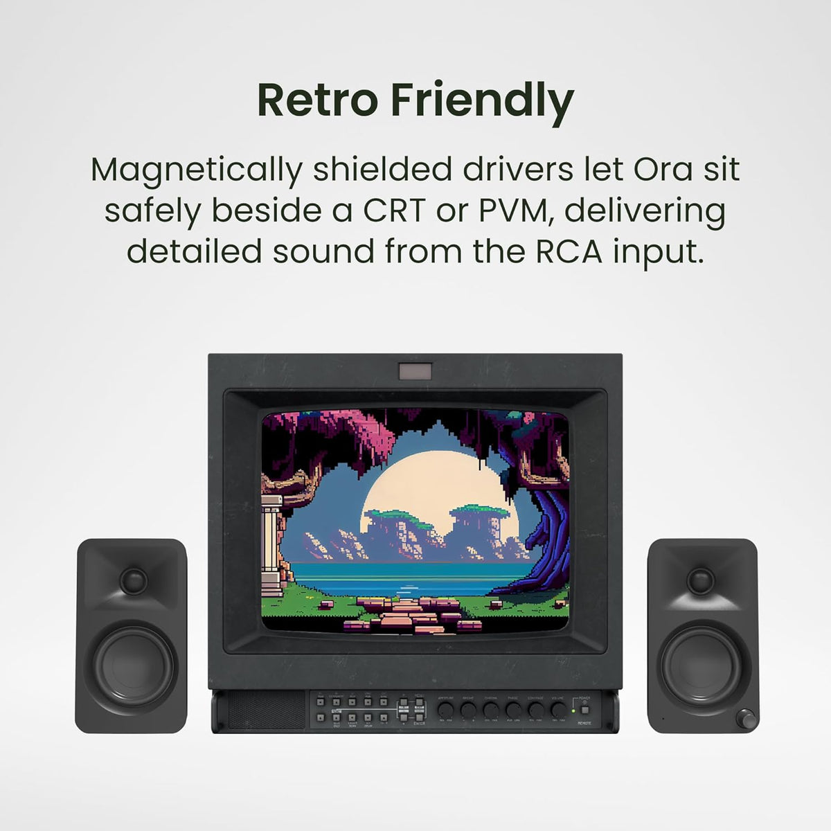 Kanto ORA 100W Powered Bi-amp Reference Desktop Computer Speakers w/Bluetooth 5.0 & USB-C | 100 Hz Crossover | Reference Quality Sound | Pair | Black