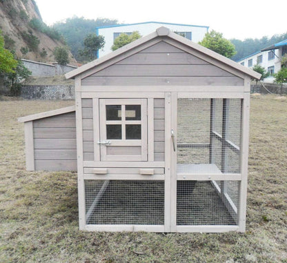 Winter-proof chicken coop, weatherproof, chicken house, XXL large quail coop, picker paradise, made of solid wood, suitable for 2-4 chickens, also as duck coop, rabbit hutch - QUORE