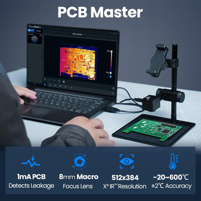 Warmtebeeldcamera P3 voor iPhone en Android Infrarood Camera Instelbare Lens Super IR Resolutie 512 x 384, -20 ℃-600 ℃ warmtebeeldcamera voor PCB-inspectie