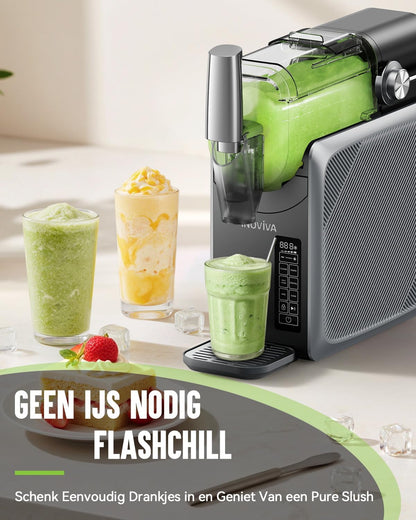 Slushie Machine, geen ijs nodig, 2L slushie machine voor thuis met zelfreiniging, 5 voorgeprogrammeerde programma's, bevroren slushies, margarita's, frappés, milkshakes (versie S1.2)