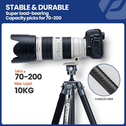 Videostatief – Camerastatief – Statief – Fotostatief – Reisstatief – 3K Koolstofvezel – Verstelbaar Tot 157 Cm