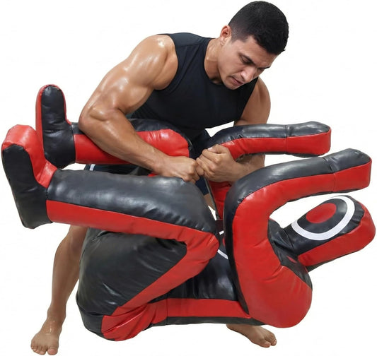 Shelly MMA Grappling Dummy Zelfverdediging Training Judo Bokszak Dummy BJJ Worstelen Zitten Defensieve Positie Braziliaanse JIU Jitsu Inzending Vinyl Stof Dummy 170cm ONGEVULD