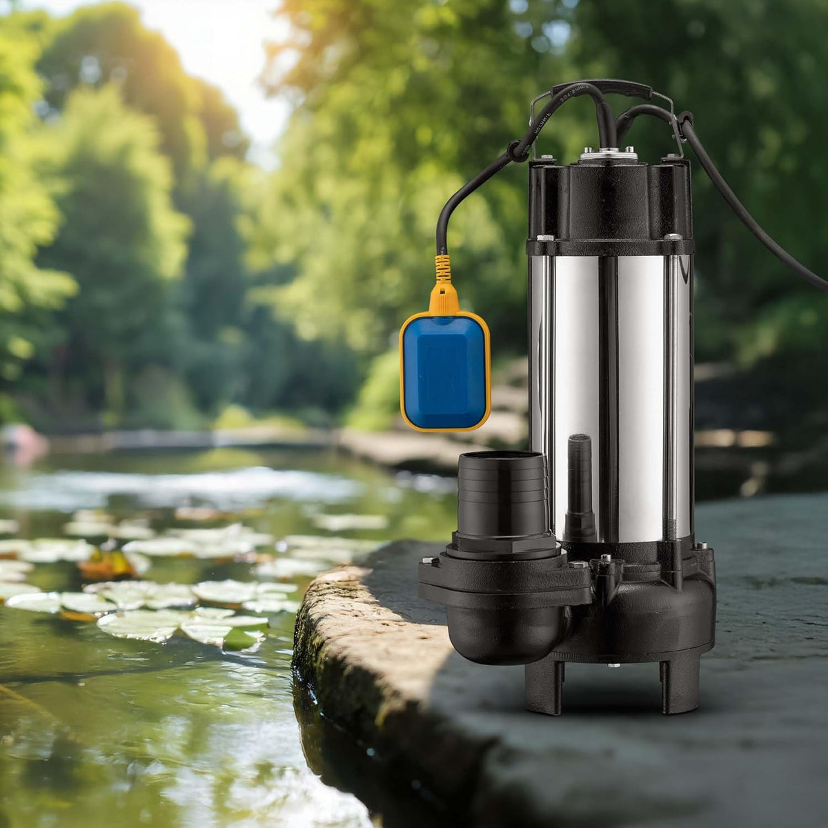 Vuilwaterpomp met vlotter schakelaar versnipperaar 31.200 l/h 2200W opvoerhoogte 10m