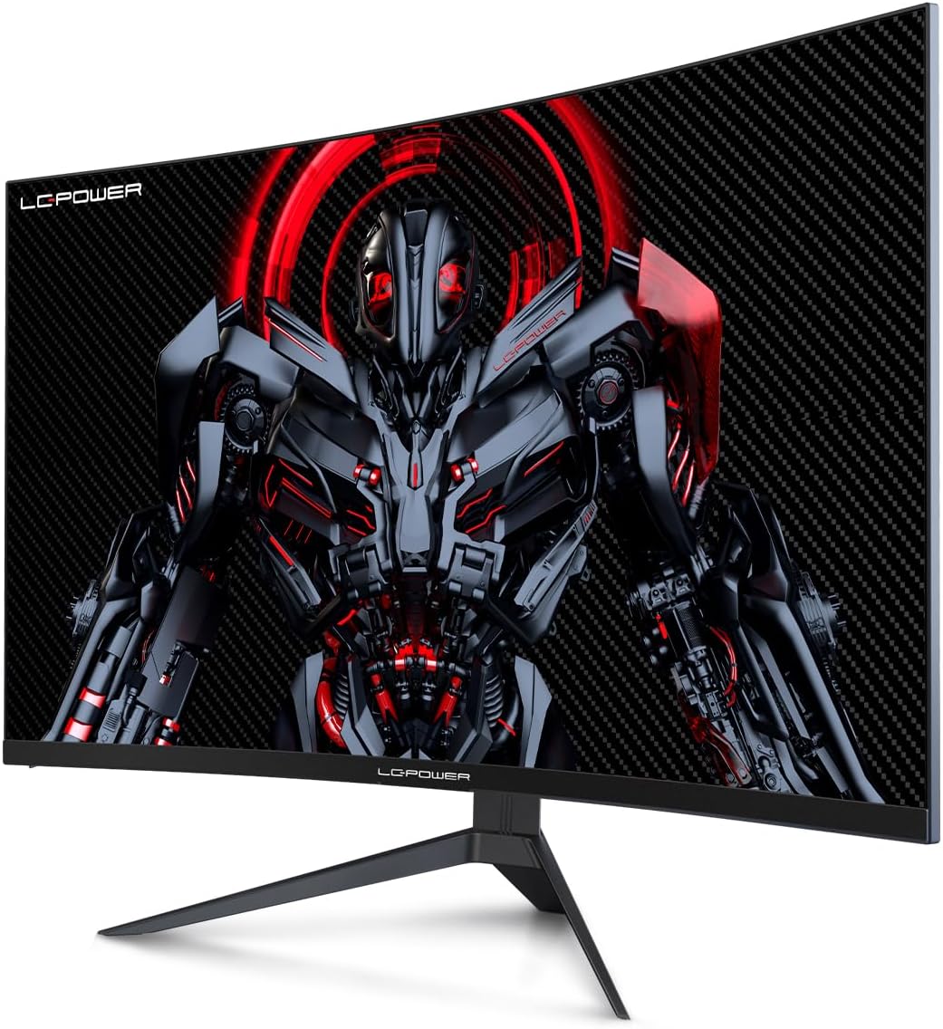 LC-Power Gaming Monitor 27 inch gebogen 165Hz FHD VA-paneel, 1ms reactie, 1500R, contrast 3000:1, 103,7% sRGB, HDR, AMD FreeSync, HDMI2.0/DP1.4, VESA 100x100