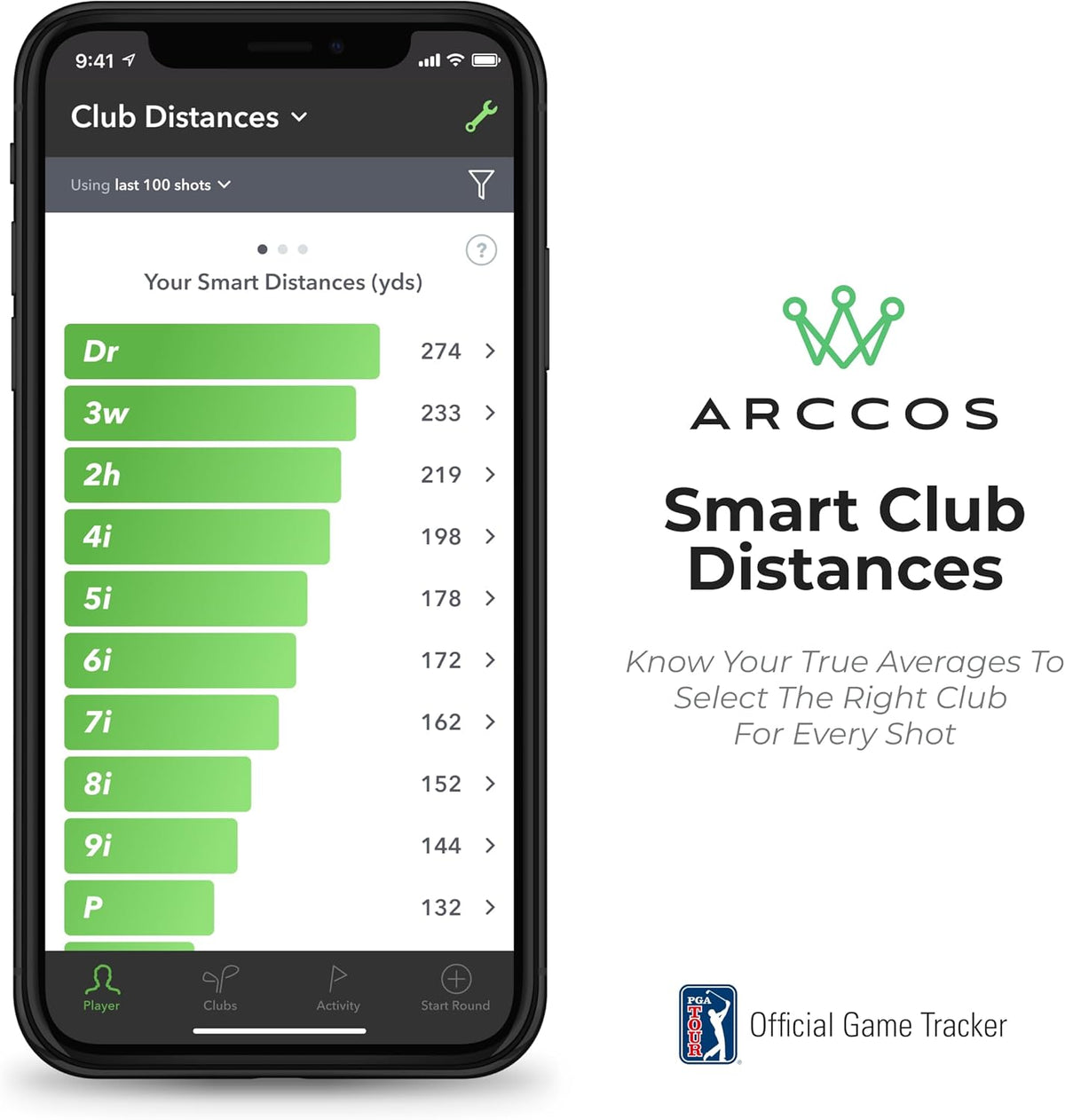 Arccos Golf Smart Sensors Swing Trainer Aid - allereerste AI aangedreven GPS-afstandsmeter Gen 3+