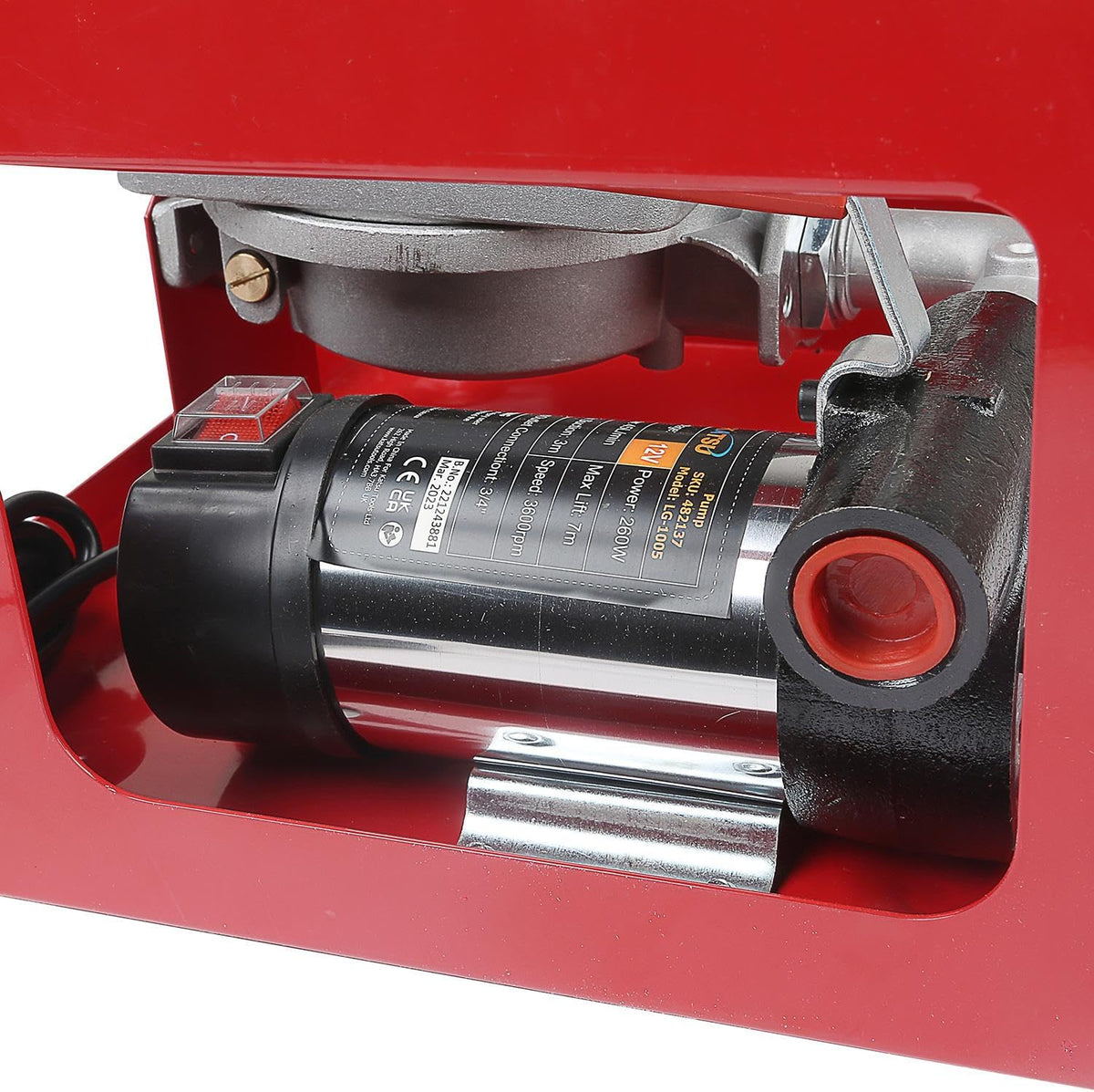 Diesel Transferpompset 12V – Dieselpomp – Brandstofpomp – Oliepomp – Transferpomp – Zelfaanzuigend – 4-Cijferige Flowmeter
