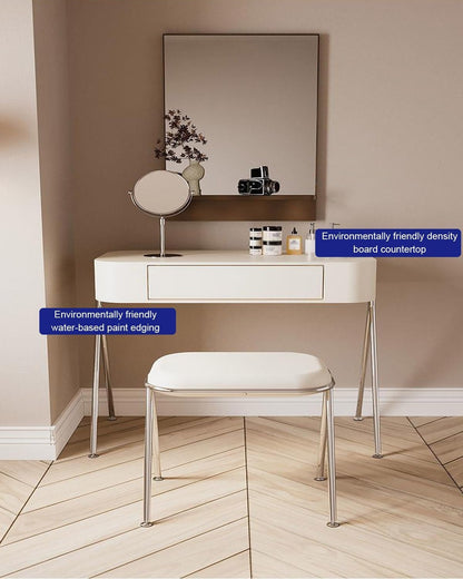 Kaptafel – Make-up Tafel – Ijdelheid – Make-up Bureau – Dressoir – Beige Kleur – Compact 80x40x75 cm – Eenvoudige Montage – Onderhoudsvriendelijk Gladde Oppervlak