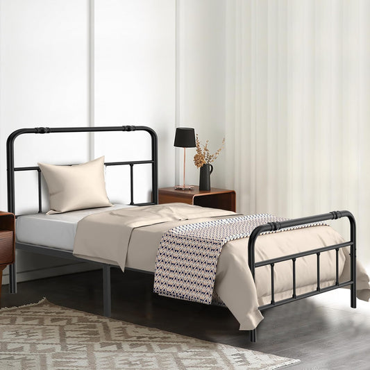 Metalen Bedframe – Bedframe – Bedbodem – Sofa Bed – Slaapsysteem – 160x200 cm – Zwart – Robuust Metalen Frame – Opbergruimte Onderbed 31 cm
