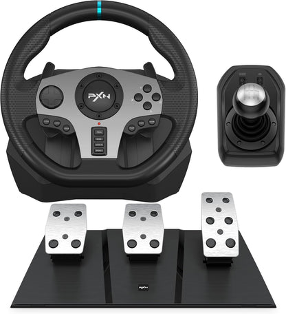 Racestuur – Game Stuur – Simulatie Stuur – Racing Wheel – Race Game Accessoire – 270°/900° Omschakelbaar – Vibratie Feedback Met Tool App