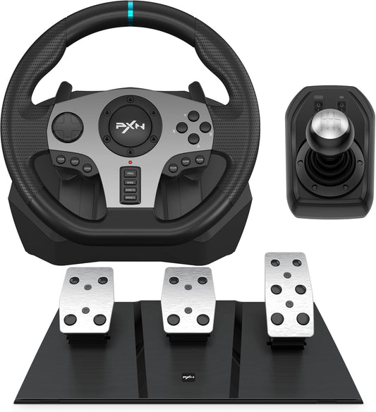 Racestuur – Game Stuur – Simulatie Stuur – Racing Wheel – Race Game Accessoire – 270°/900° Omschakelbaar – Vibratie Feedback Met Tool App