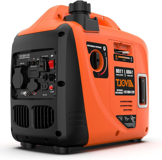 Benzine Generator – Stroomgenerator – Noodstroomaggregaat – Inverter Generator – Draagbare Generator – 1400 Watt Vermogen – Fluisterstil & Compact Design - QUORE