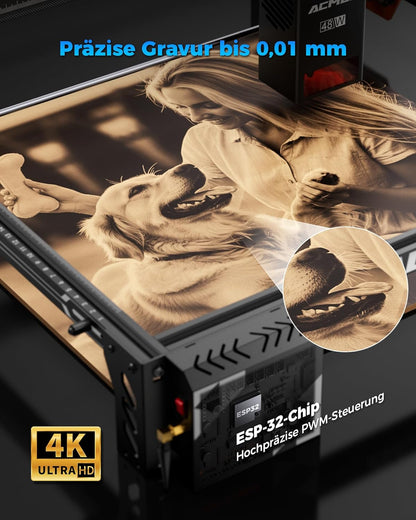 P1 S Pro 36W lasersnijder, lasergraveermachine met 25L luchtpomp, graveergebied van 380 × 350 mm, 144W vermogen, lasergraveermachine voor hout, leer en metaal.