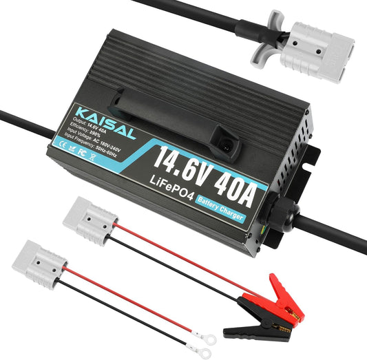LiFePO4 Acculader – Lithium Acculader – Batterijlader – 12V Acculader – Camper Acculader – 14,6V 40A Snel Opladen – 0V Activeringsfunctie Voor Diep Ontladen