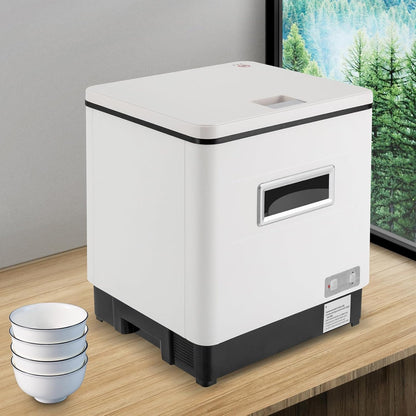 Mini Vaatwasser – Compact Vaatwasser – Tafel Vaatwasser – Kleine Vaatwasser – Roestvrijstalen Vaatwasser – 6 Sets Capaciteit – 70°C Krachtige Reiniging