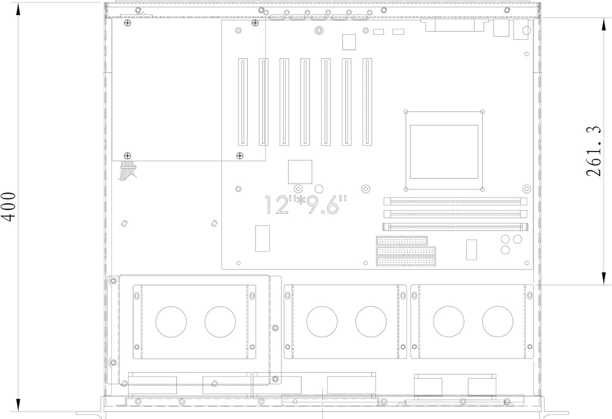 Rack Chassis 19" 3U Zwart – Rackbehuizing – Serverbehuizing – Rackkast – ATX Behuizing – 1 Mm Behandeld Staal – 3 X 80 Mm Ventilatoren