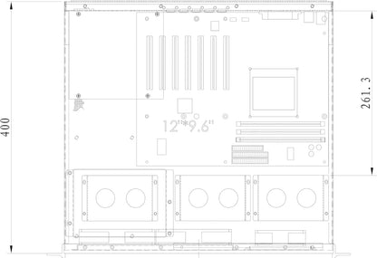 Rack Chassis 19" 3U Zwart – Rackbehuizing – Serverbehuizing – Rackkast – ATX Behuizing – 1 Mm Behandeld Staal – 3 X 80 Mm Ventilatoren