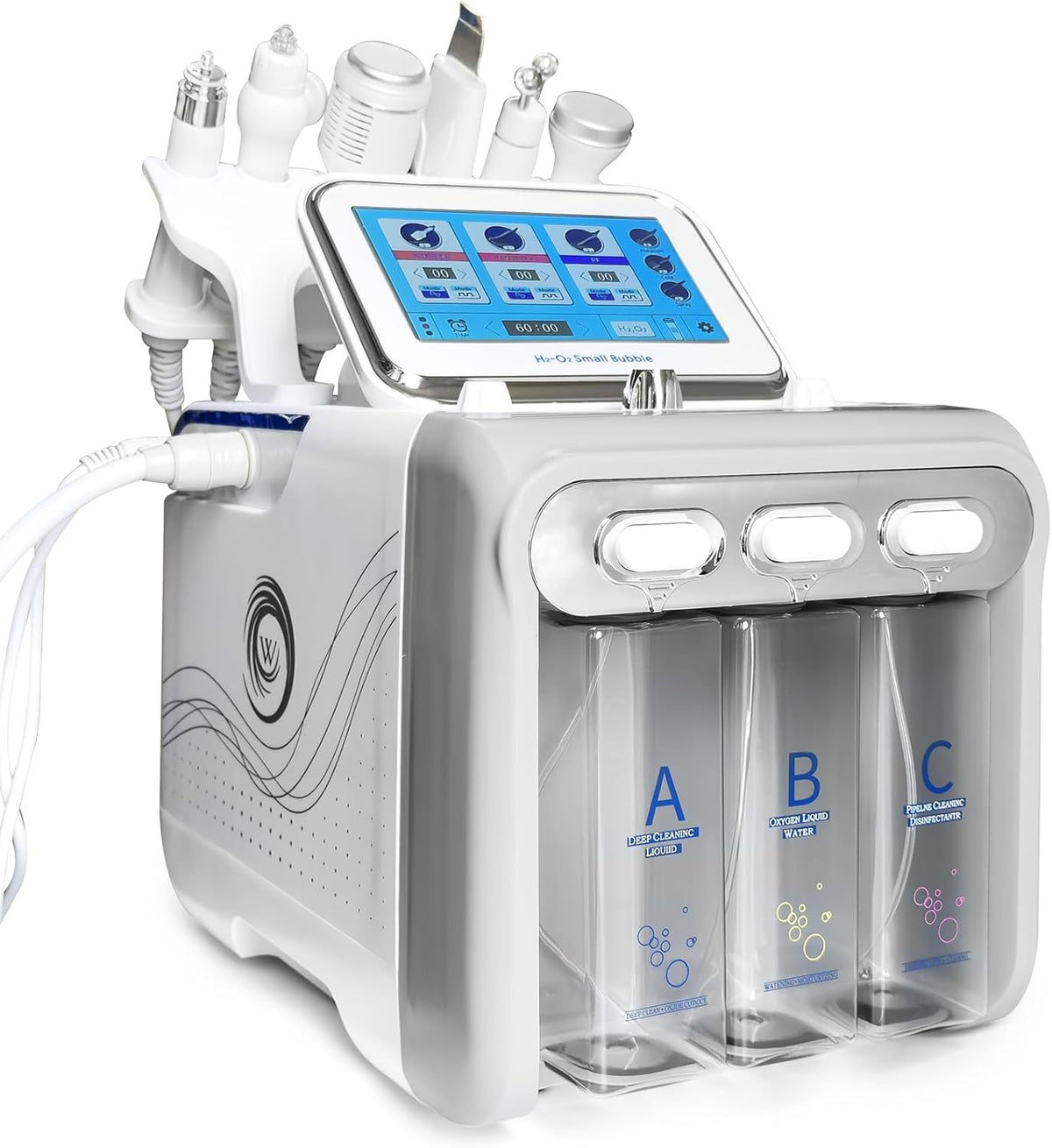 Hydrafacial Professioneel Aquafaciaal Apparaat – Waterstof-Zuurstof Schoonheidsmachine – Hydrafacial Apparaat – Aquafacial Apparaat – Hydrofaciaal Apparaat – 6-In-1 – Touchscreen Met Instelbare Waterstroom En Druk