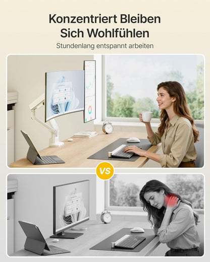 monTEK Dual Monitor Stand Mount met USB voor 17"-40" schermen