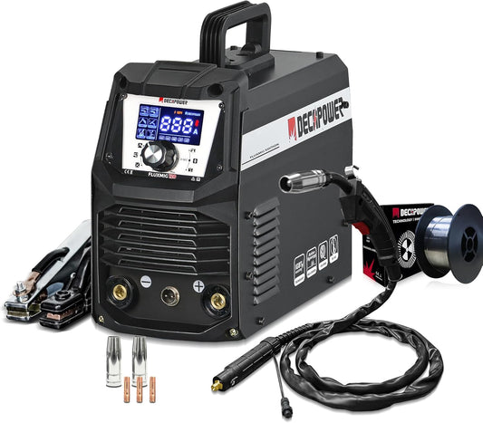 Decapower 220 V lasapparaat 120 A Arc Lift TIG FLUX MIG gasvrij 3-in-1 gasvrije draad lasmachine huishouden (FLUXMIG-120)