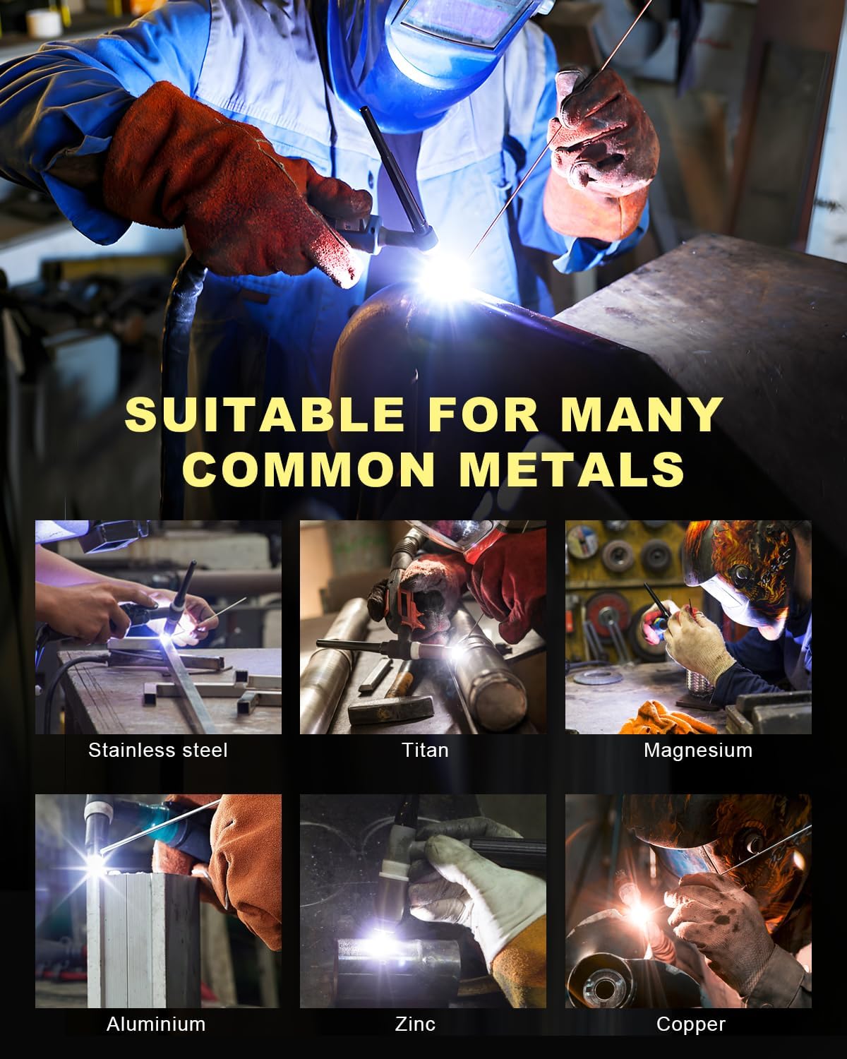 TIG lasapparaat AC DC met 200a en elektrode lasfunctie 170a | Aluminium lasapparaat - pulsfunctie - gas voor- & nastroom - stroom omhoog & omlaag - taakgeheugen - London 2400 van Vector Welding