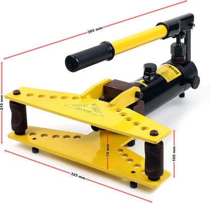 Wiltec hydraulische buizenbuiger 6t, pijpenbuiger met 6 buigelementen, buigmachine voor pijpen en buizen Ø 6,35–25,4 mm, manuele pneumatiche pijpbuigmachine
