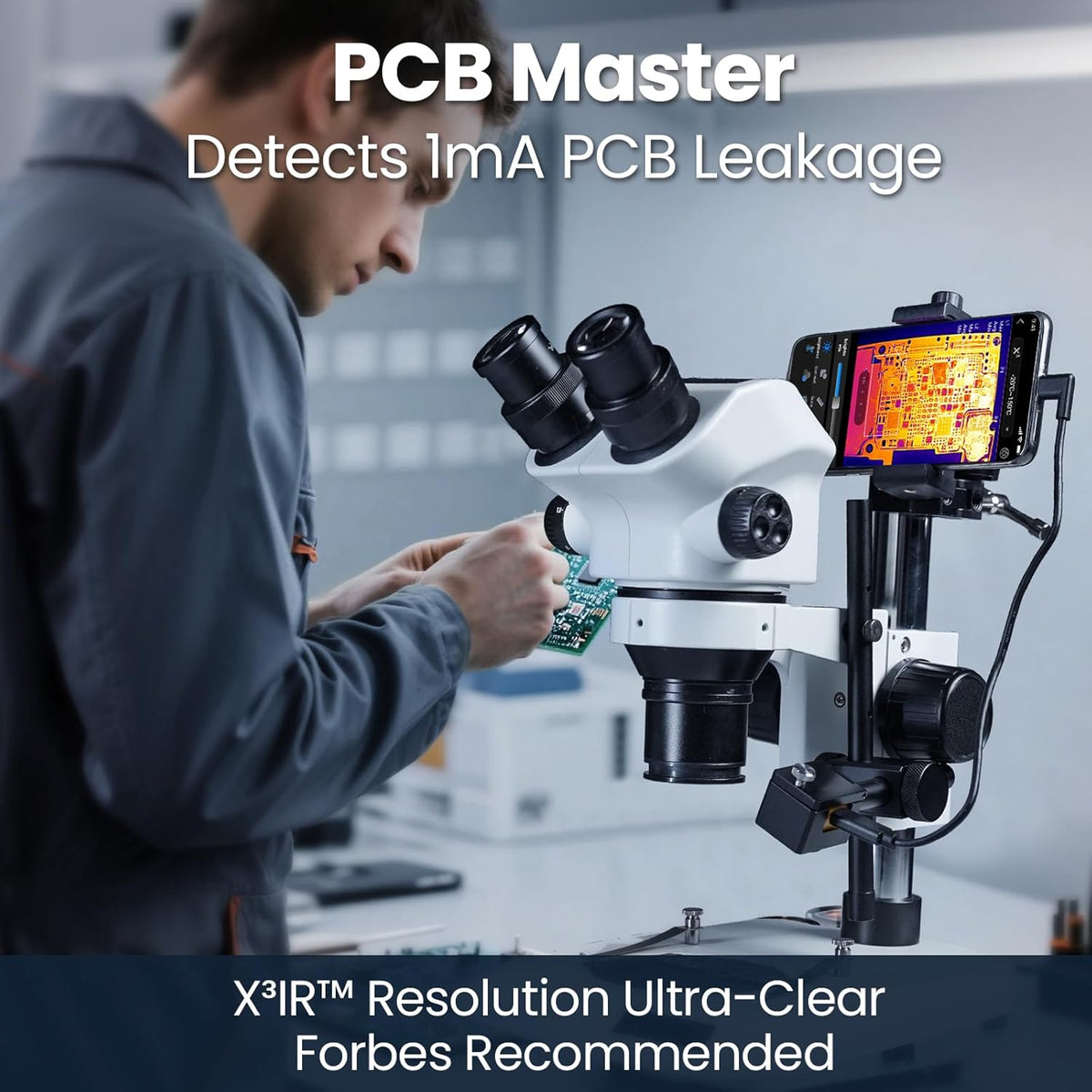 Warmtebeeldcamera P3 voor iPhone en Android Infrarood Camera Instelbare Lens Super IR Resolutie 512 x 384, -20 ℃-600 ℃ warmtebeeldcamera voor PCB-inspectie