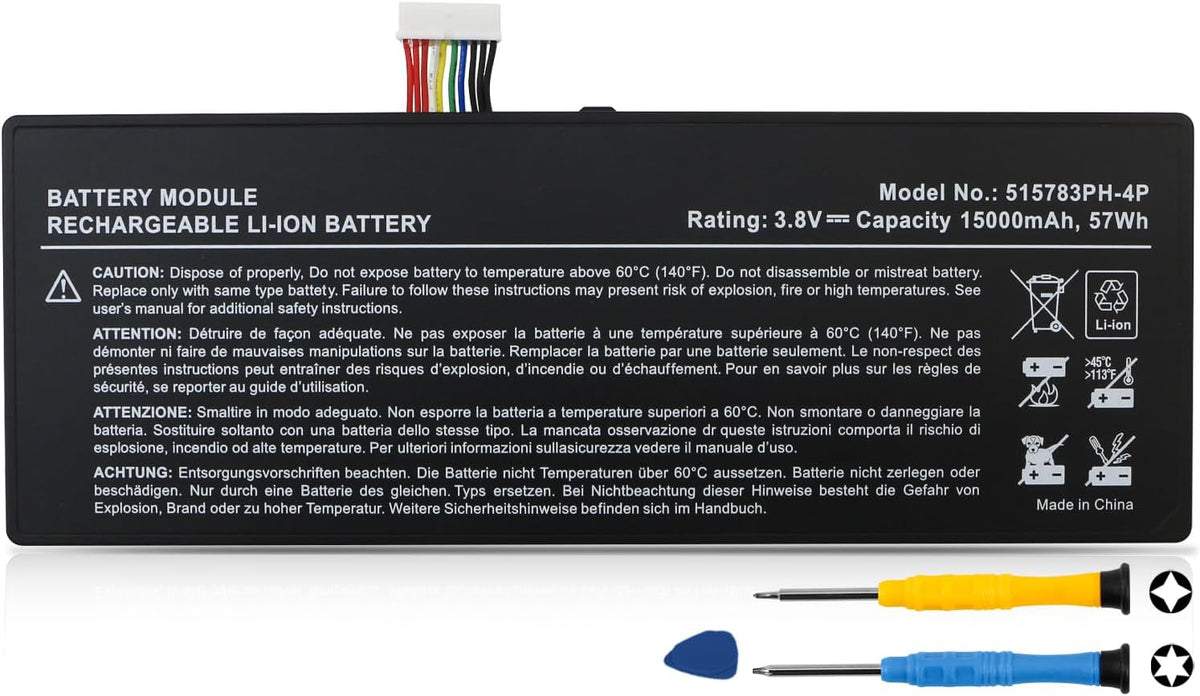 K KYUER 515783PH-4P Batterij voor Autel MaxiSYS MS909 MS919 Diagnostic Tablet, MaxiCOM MK908 Pro MK908P, MaxiIM IM608/IM608 PRO/IM608 PRO II/IM608 PRO 2, OtoSys IM600 Diagnostic Key Programming Tool
