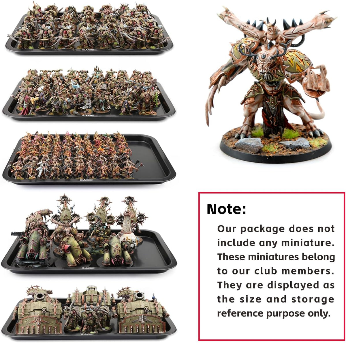 Jucoci Miniaturen ABS Plastic Opbergkoffer Miniaturen Transportkoffer (groot formaat met licht)