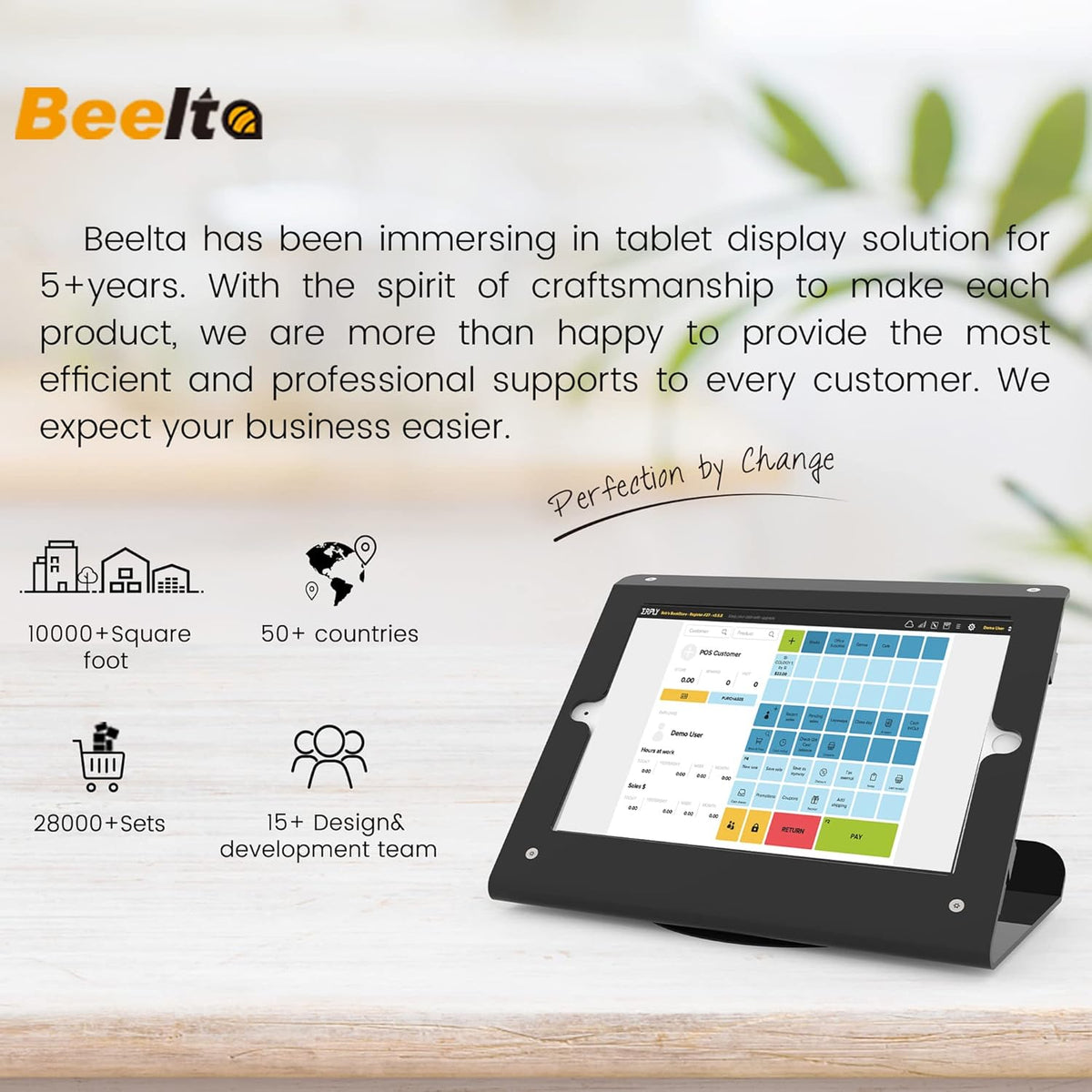 Retail iPad-Standaard Voor 10,2 Inch 9e 8e 7e Generatie, Zakelijke Desktop POS Standaard, Antidiefstal Kiosk Aanrecht Houder, 360° Draaibare Basis, Metaal, Zwart