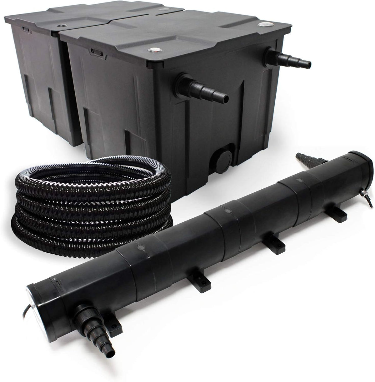 SunSun bio-vijverfilterset 60.000 l UVC 72 W met vijverslang 5 m