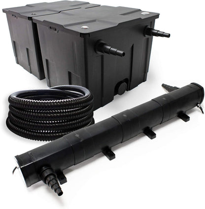 SunSun bio-vijverfilterset 60.000 l UVC 72 W met vijverslang 5 m