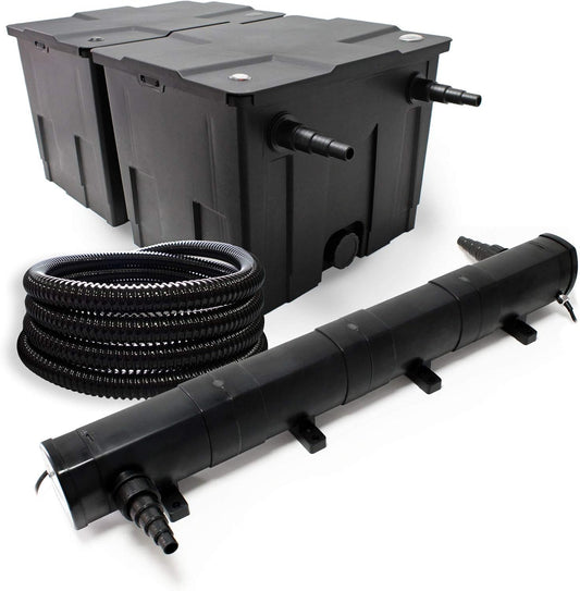 SunSun bio-vijverfilterset 60.000 l UVC 72 W met vijverslang 5 m