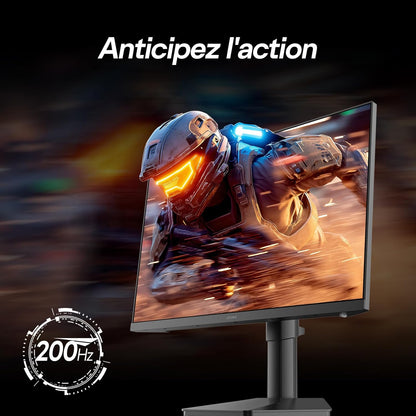 KOORUI G2722P Gaming PC Monitor 27 inch 200 Hz, QHD 2560 x 1440, Fast IPS 1ms, HDR400, 95% DCI-P3, Adaptive Sync, Height Adjustable, HDMI 2.0 & DP 1.4, Eye Care - QUORE