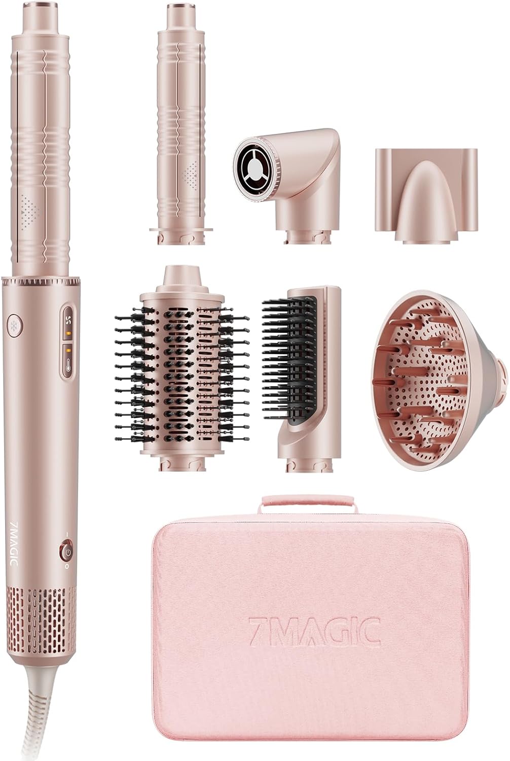 7-In-1 Airstyler – Föhnborstel – Heteluchtborstel – Automatische Krultang – Stylingborstel – 110.000 Tpm Motor – 200 Miljoen Negatieve Ionen