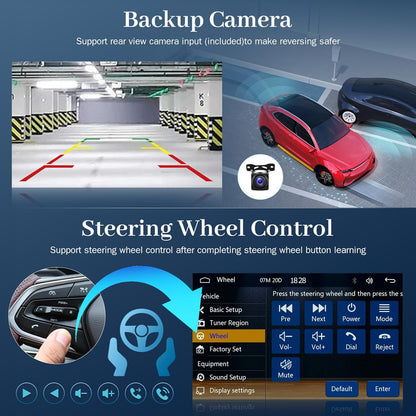 1 Din Car Radio with Extendable Display with Wireless Carplay and Android Car - 7 Inch Car Radio Carplay Support Mirror Link USB Type C + AHD Rear Camera and Remote Control - QUORE