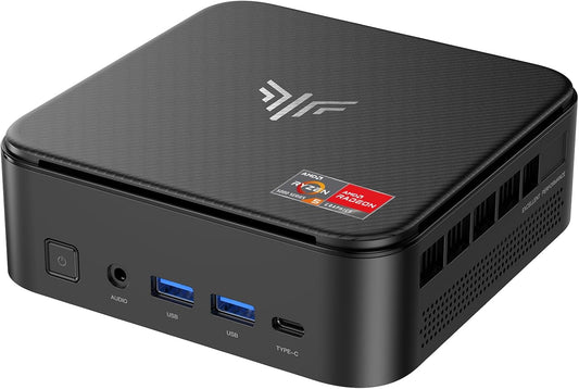NiPoGi E3B Mini PC met AΜD Ryzen 5 7430U (max. 4,3 GHz, 6 cores/12 threads, beter dan 5500U/5675U), 32GB (16GB*2) Dual-channel RAM/1 TB SSD, Mini Desktop Computer met WiFi 6/BT5.2/Triple 4K/VESA