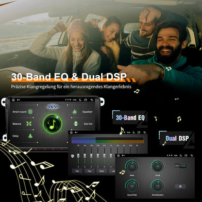 9’’ DAB Autoradio Android 14 für Golf 5/6, VW T5, Polo 6R, 4GB+64GB Wireless CarPlay, Android Auto, Built-in DAB, 2 Din, 8 Core, 4G, Navi, BT5.0, WiFi, USB, FM,TPMS,OBD2, Voice Control