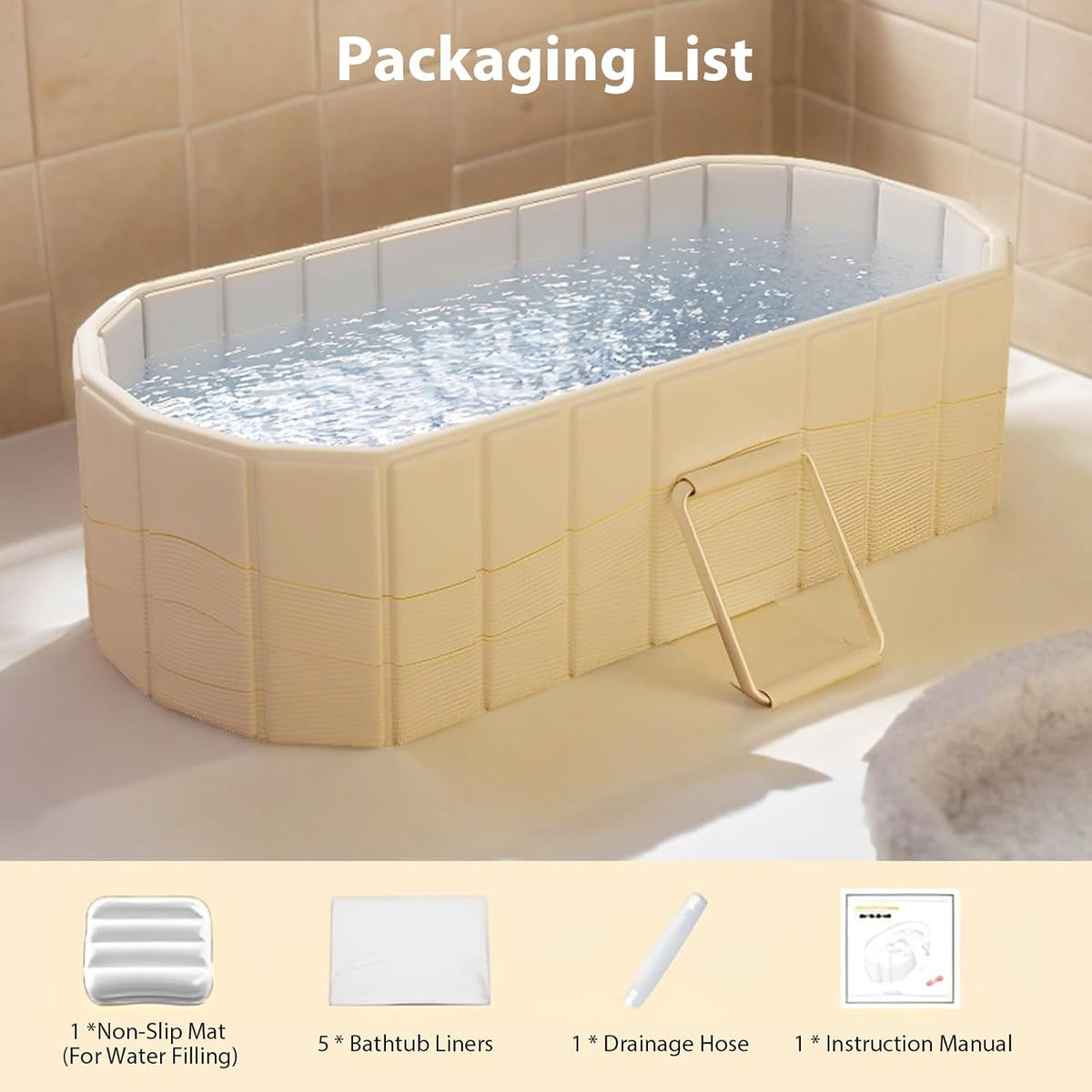 Opvouwbaar Bad – Opvouwbare Badkuip – Inklapbaar Bad – Zitbad – IJsbad – Ruim 150x55x50 cm – Vijf Lagen Warmte-Isolatie