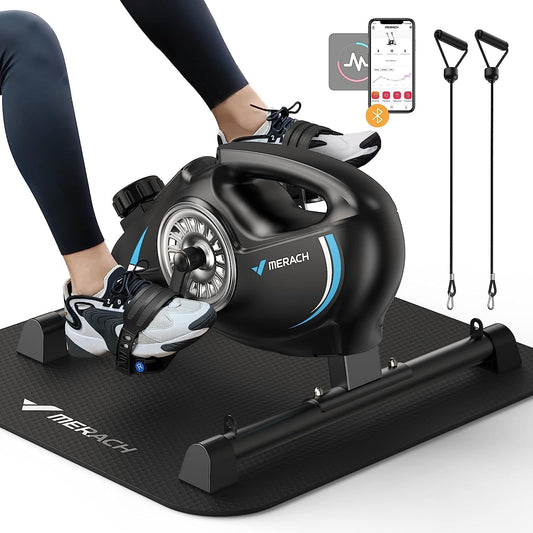 Hometrainer – Pedal Trainer – Mini Fiets – Fitnessapparaat – Fietstrainer – 16 Weerstandsniveaus – Inclusief Antislipmat