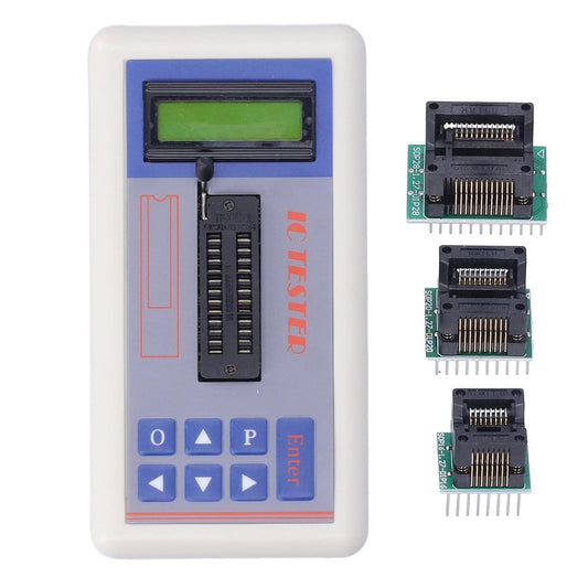 TSH‑06F Geïntegreerde Circuittester, IC-transistormeter Met 5V 3,3V AUTO-modi Gebruiksvriendelijke Transistormeter Voor Micro-elektronica-ingenieurs(Met klemmen)