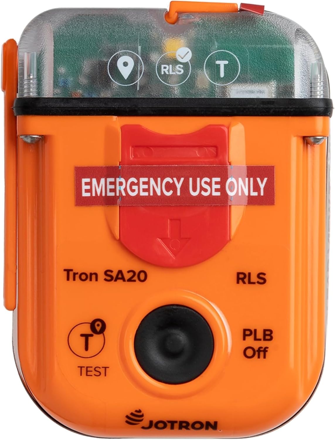 Jotron Tron SA20 PLB Persoonlijke locatiebaken | compact en licht | GPS en Galileo GNSS | 406 MHz noodsignaal | waterdicht | SOLAS goedgekeurd | geprogrammeerd voor Britse registratie