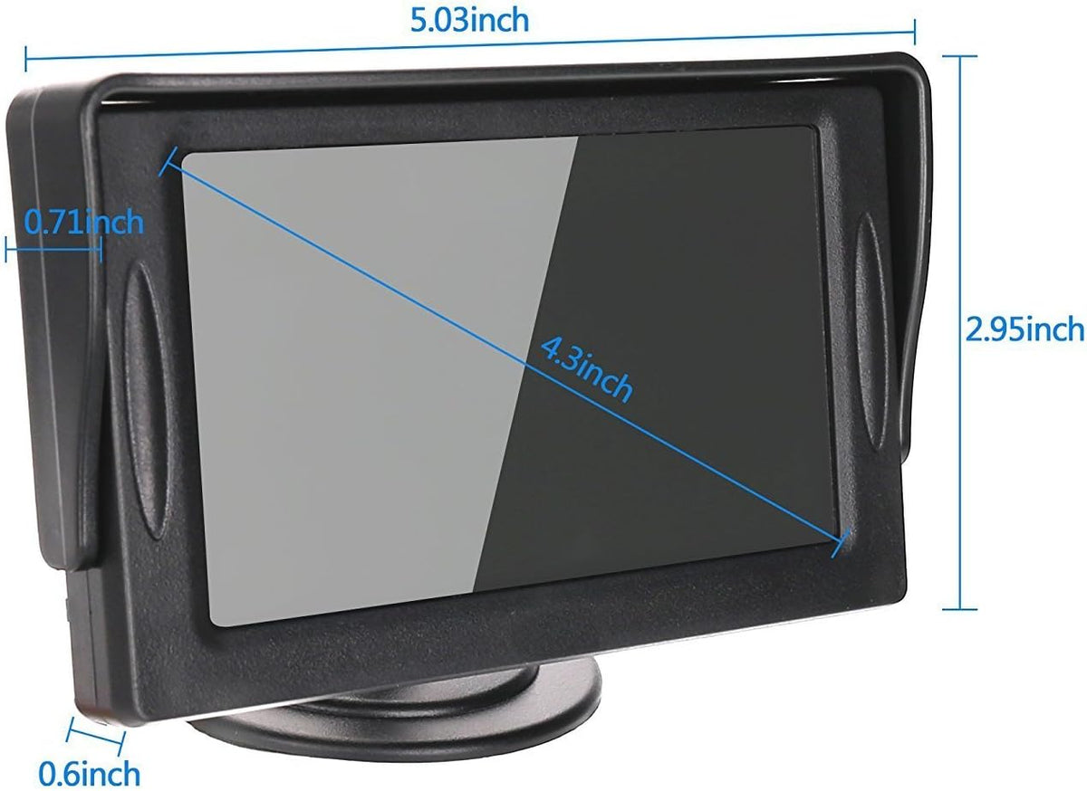 Dolfijn Automotive Remlicht Omkeren Achteruitrijcamera Kit met 4.3 Inch Dash Board Monitor Voor VW Transporter T5 / T6 Van Met Dubbele Deuren