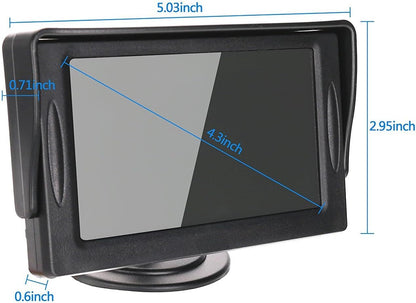 Dolfijn Automotive Remlicht Omkeren Achteruitrijcamera Kit met 4.3 Inch Dash Board Monitor Voor VW Transporter T5 / T6 Van Met Dubbele Deuren