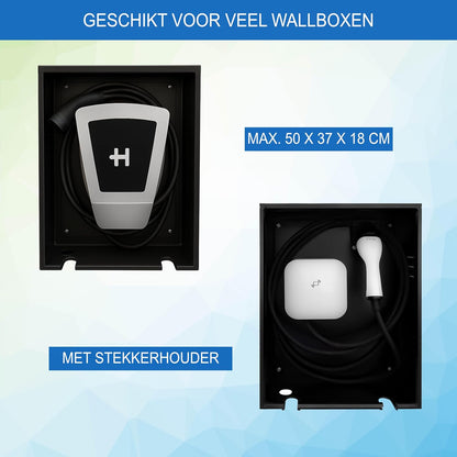 Wallbox weerbestendige kast met kabelhouder, beschermbox voor Wallbox, bescherming tegen regen, sneeuw, stof en uv voor EV laadstation