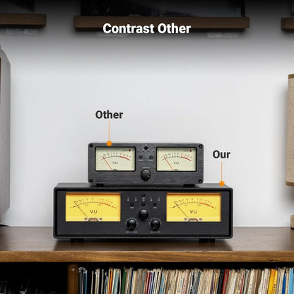 ET30 VU meter versterker voor luidspreker keuzeschakelaar vintage schakelaar 2 ingangen 2 uitgangen met display DB paneel en afstandsbediening, voor stereoklasse A, B, AB, D, versterker A