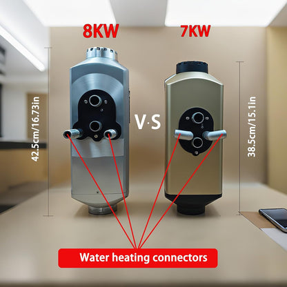 Standkachel Diesel – Dieselverwarming – Dieselkachel 12V – Camperkachel – RV Kachel – 8 kW Vermogen – Water- en Luchtverwarming Met LCD Afstandsbediening
