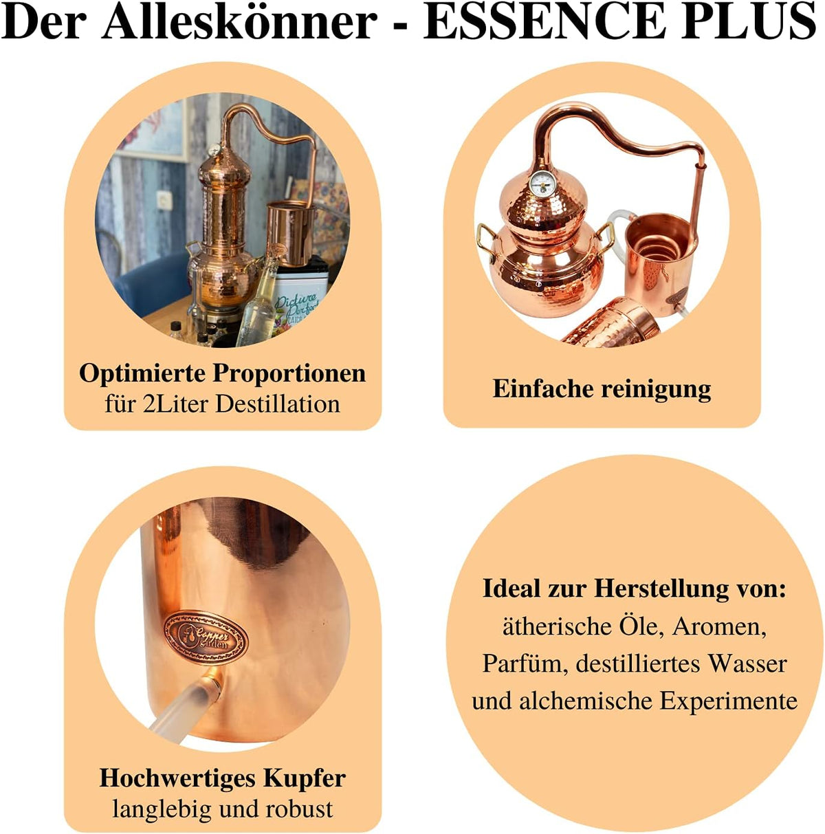 CopperGarden Distilling Kettle Essence Plus - 2 liter Column - Worry-free set - QUORE