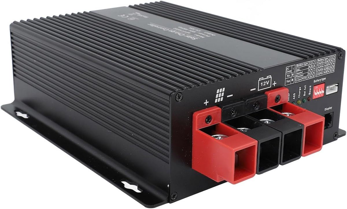 MPPT Solar Controller 40A 12V / 24V Car - Intelligent Regulator for AGM Lithium Battery | 680W PV Capacity with Overload Protection | RV Marine Home Off Grid - QUORE