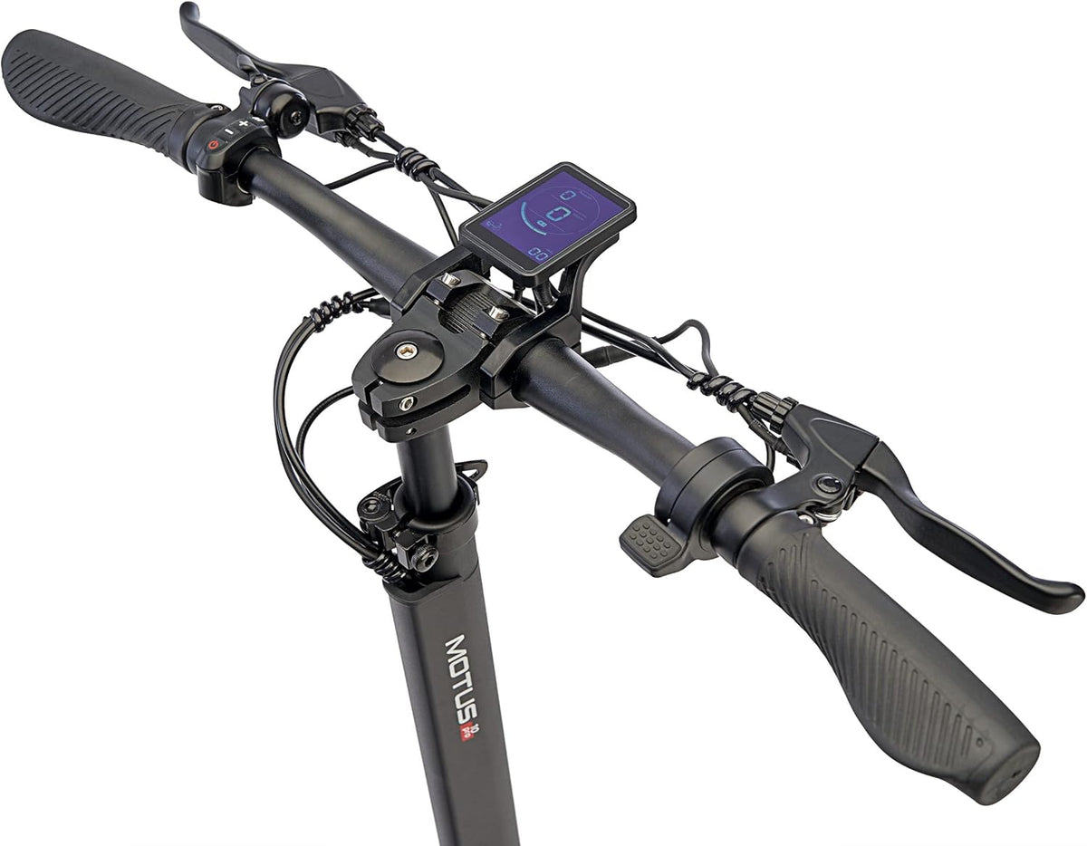 Motus Scooty Pro Elektrische step, 25 km, 70 km looptijd, 280 Wh – 946 Wh | volwassenen/kinderen, opvouwbaar, draagbaar, elektrische scooter, 8,5 inch – 10 inch, 3 snelheden, lcd-display