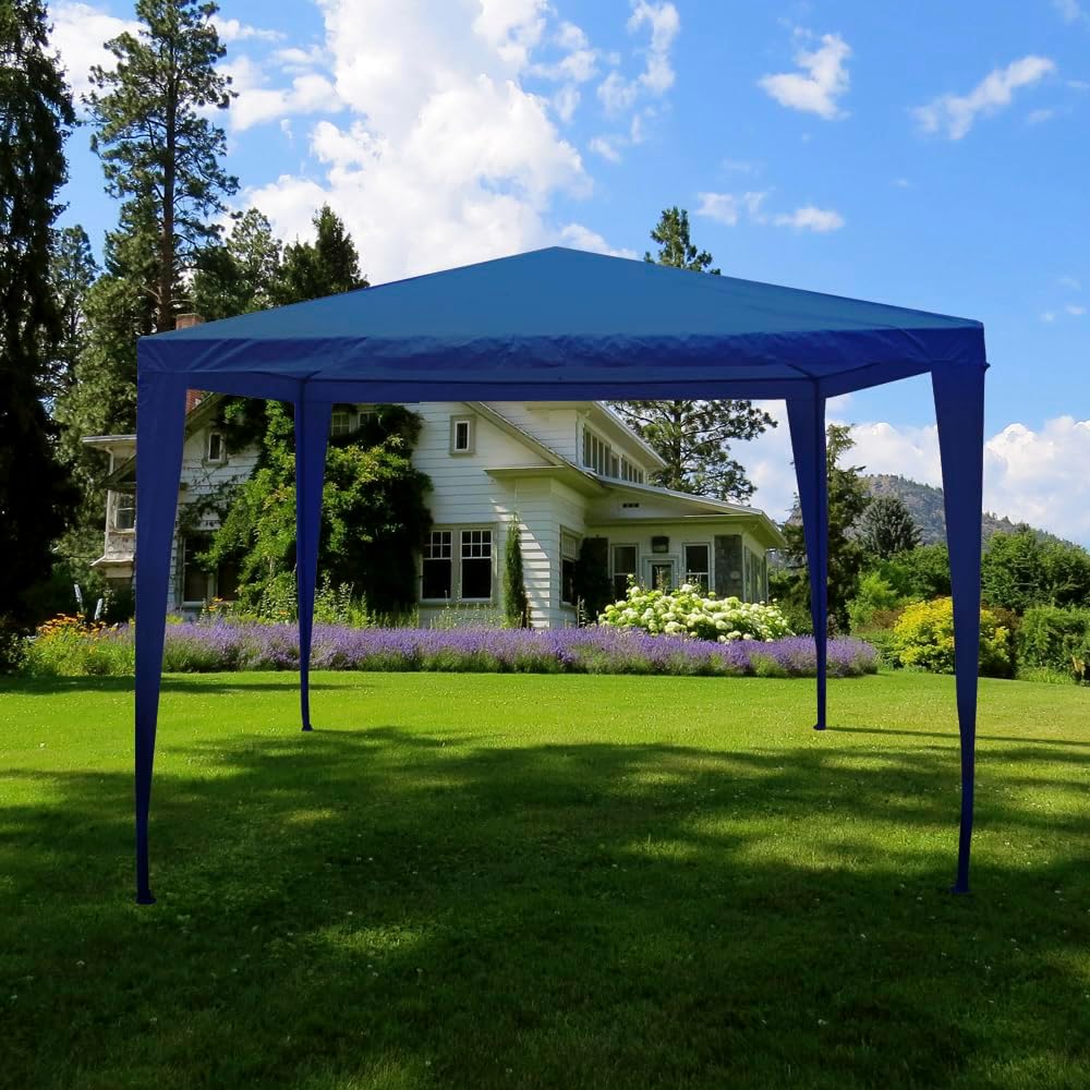 Garden Vida Pop Up Gazebo 3x3m Partytent Outdoor Tuin Luifel Waterbestendig Met Draagtas, Blauw